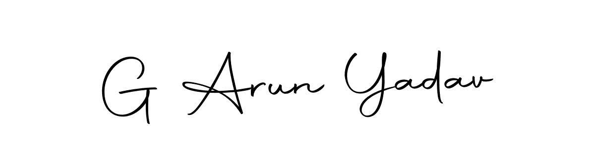 How to make G Arun Yadav name signature. Use Autography-DOLnW style for creating short signs online. This is the latest handwritten sign. G Arun Yadav signature style 10 images and pictures png