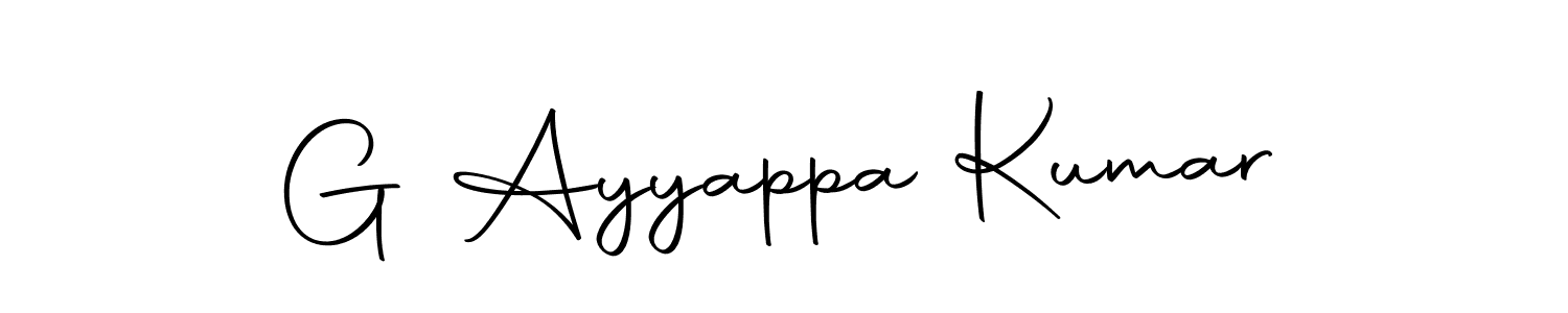 Create a beautiful signature design for name G Ayyappa Kumar. With this signature (Autography-DOLnW) fonts, you can make a handwritten signature for free. G Ayyappa Kumar signature style 10 images and pictures png