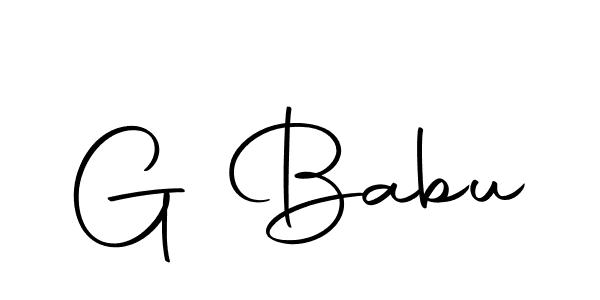 Create a beautiful signature design for name G Babu. With this signature (Autography-DOLnW) fonts, you can make a handwritten signature for free. G Babu signature style 10 images and pictures png