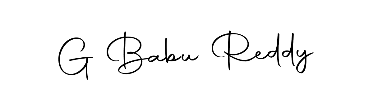 Create a beautiful signature design for name G Babu Reddy. With this signature (Autography-DOLnW) fonts, you can make a handwritten signature for free. G Babu Reddy signature style 10 images and pictures png