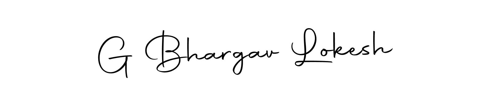 Use a signature maker to create a handwritten signature online. With this signature software, you can design (Autography-DOLnW) your own signature for name G Bhargav Lokesh. G Bhargav Lokesh signature style 10 images and pictures png