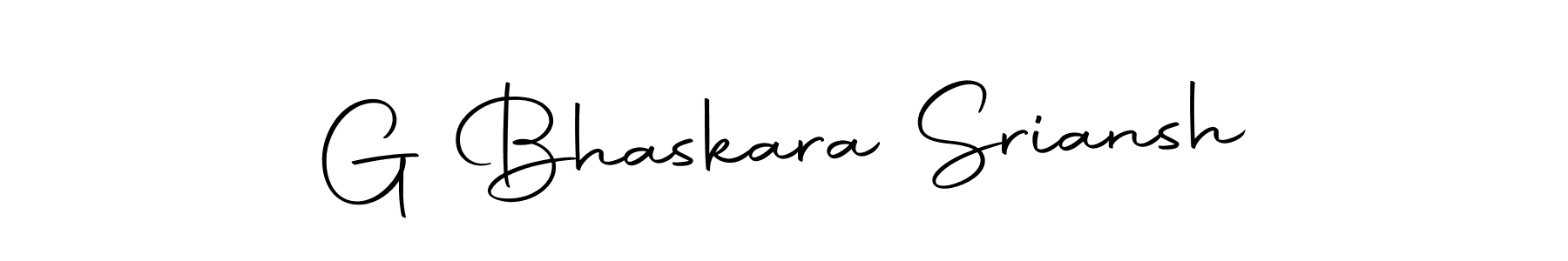 Use a signature maker to create a handwritten signature online. With this signature software, you can design (Autography-DOLnW) your own signature for name G Bhaskara Sriansh. G Bhaskara Sriansh signature style 10 images and pictures png