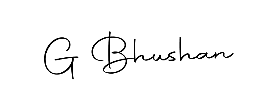 Design your own signature with our free online signature maker. With this signature software, you can create a handwritten (Autography-DOLnW) signature for name G Bhushan. G Bhushan signature style 10 images and pictures png