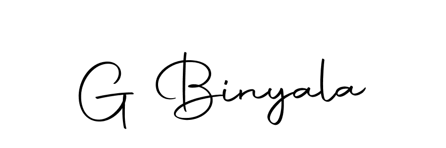 The best way (Autography-DOLnW) to make a short signature is to pick only two or three words in your name. The name G Binyala include a total of six letters. For converting this name. G Binyala signature style 10 images and pictures png