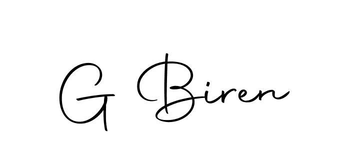 Create a beautiful signature design for name G Biren. With this signature (Autography-DOLnW) fonts, you can make a handwritten signature for free. G Biren signature style 10 images and pictures png