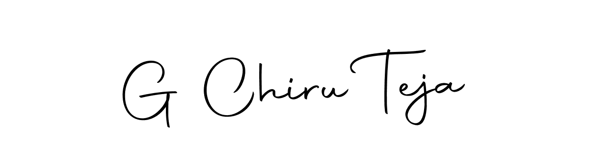 Use a signature maker to create a handwritten signature online. With this signature software, you can design (Autography-DOLnW) your own signature for name G Chiru Teja. G Chiru Teja signature style 10 images and pictures png