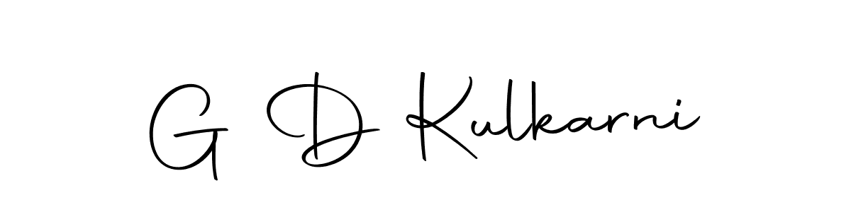 You should practise on your own different ways (Autography-DOLnW) to write your name (G D Kulkarni) in signature. don't let someone else do it for you. G D Kulkarni signature style 10 images and pictures png