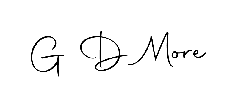 Make a beautiful signature design for name G D More. With this signature (Autography-DOLnW) style, you can create a handwritten signature for free. G D More signature style 10 images and pictures png