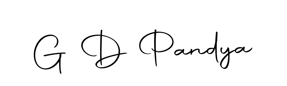 Create a beautiful signature design for name G D Pandya. With this signature (Autography-DOLnW) fonts, you can make a handwritten signature for free. G D Pandya signature style 10 images and pictures png