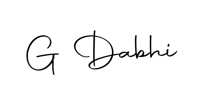 How to make G Dabhi name signature. Use Autography-DOLnW style for creating short signs online. This is the latest handwritten sign. G Dabhi signature style 10 images and pictures png