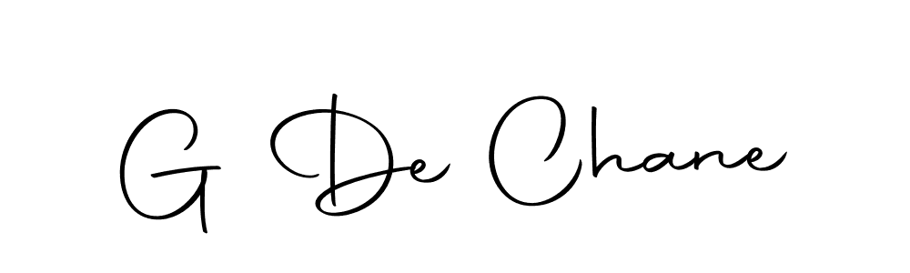 Create a beautiful signature design for name G De Chane. With this signature (Autography-DOLnW) fonts, you can make a handwritten signature for free. G De Chane signature style 10 images and pictures png