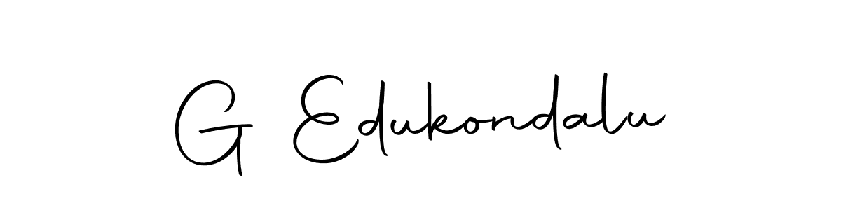 Create a beautiful signature design for name G Edukondalu. With this signature (Autography-DOLnW) fonts, you can make a handwritten signature for free. G Edukondalu signature style 10 images and pictures png