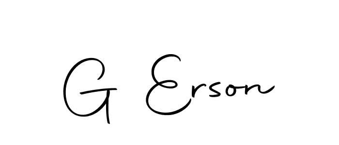 Use a signature maker to create a handwritten signature online. With this signature software, you can design (Autography-DOLnW) your own signature for name G Erson. G Erson signature style 10 images and pictures png