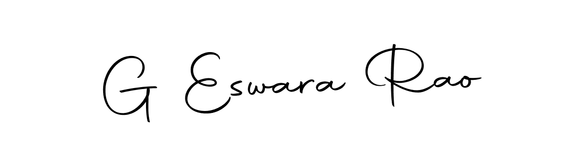Create a beautiful signature design for name G Eswara Rao. With this signature (Autography-DOLnW) fonts, you can make a handwritten signature for free. G Eswara Rao signature style 10 images and pictures png