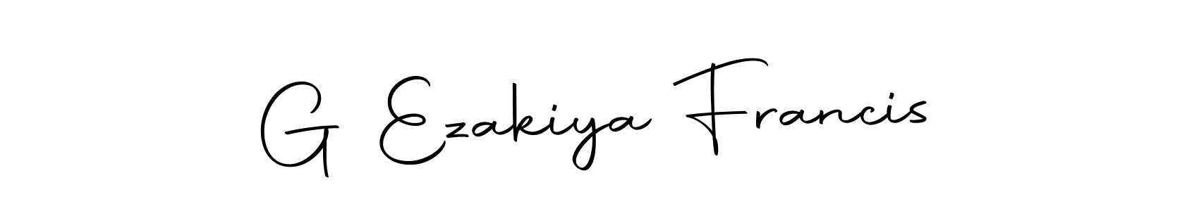 Also You can easily find your signature by using the search form. We will create G Ezakiya Francis name handwritten signature images for you free of cost using Autography-DOLnW sign style. G Ezakiya Francis signature style 10 images and pictures png