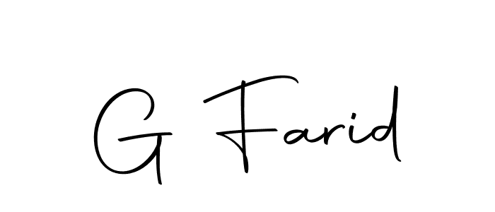 Create a beautiful signature design for name G Farid. With this signature (Autography-DOLnW) fonts, you can make a handwritten signature for free. G Farid signature style 10 images and pictures png