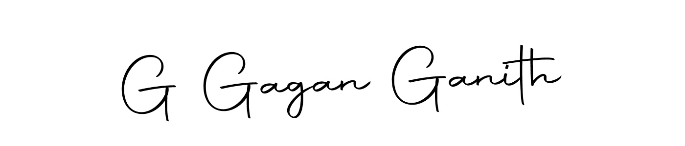 Use a signature maker to create a handwritten signature online. With this signature software, you can design (Autography-DOLnW) your own signature for name G Gagan Ganith. G Gagan Ganith signature style 10 images and pictures png