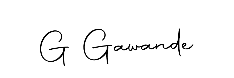 Use a signature maker to create a handwritten signature online. With this signature software, you can design (Autography-DOLnW) your own signature for name G Gawande. G Gawande signature style 10 images and pictures png