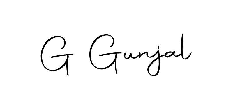 How to make G Gunjal name signature. Use Autography-DOLnW style for creating short signs online. This is the latest handwritten sign. G Gunjal signature style 10 images and pictures png