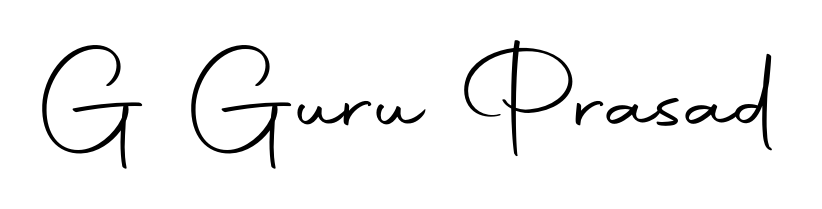 A stylish, flowing autograph style designed for name G Guru Prasad using Autography-DOLnW typography. Perfect for digital creative projects. G Guru Prasad signature style 10 images and pictures png