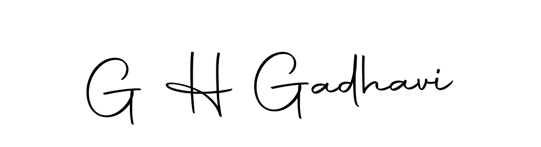 How to make G H Gadhavi name signature. Use Autography-DOLnW style for creating short signs online. This is the latest handwritten sign. G H Gadhavi signature style 10 images and pictures png