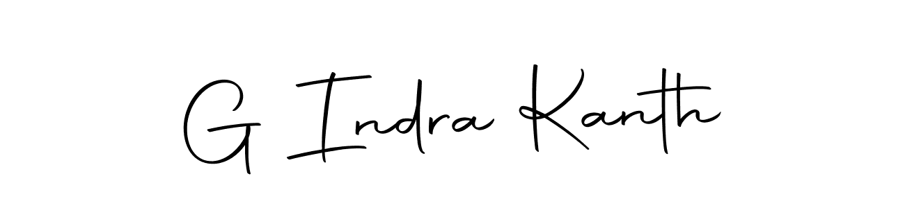 How to make G Indra Kanth name signature. Use Autography-DOLnW style for creating short signs online. This is the latest handwritten sign. G Indra Kanth signature style 10 images and pictures png