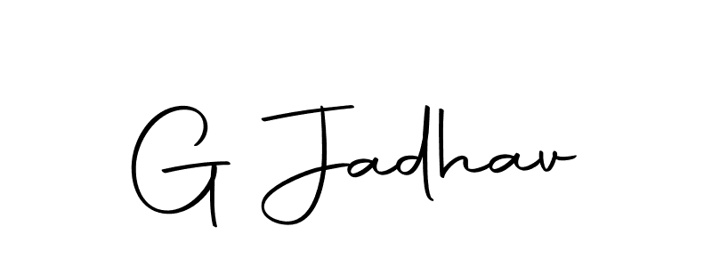 Create a beautiful signature design for name G Jadhav. With this signature (Autography-DOLnW) fonts, you can make a handwritten signature for free. G Jadhav signature style 10 images and pictures png