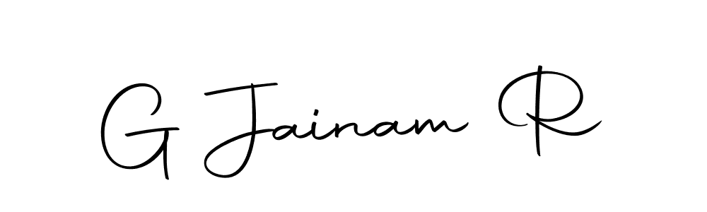 The best way (Autography-DOLnW) to make a short signature is to pick only two or three words in your name. The name G Jainam R include a total of six letters. For converting this name. G Jainam R signature style 10 images and pictures png