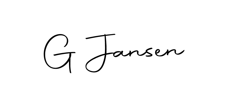 Design your own signature with our free online signature maker. With this signature software, you can create a handwritten (Autography-DOLnW) signature for name G Jansen. G Jansen signature style 10 images and pictures png