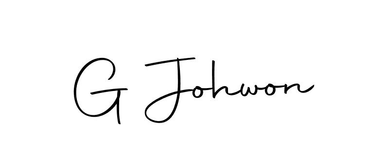 How to make G Johwon name signature. Use Autography-DOLnW style for creating short signs online. This is the latest handwritten sign. G Johwon signature style 10 images and pictures png