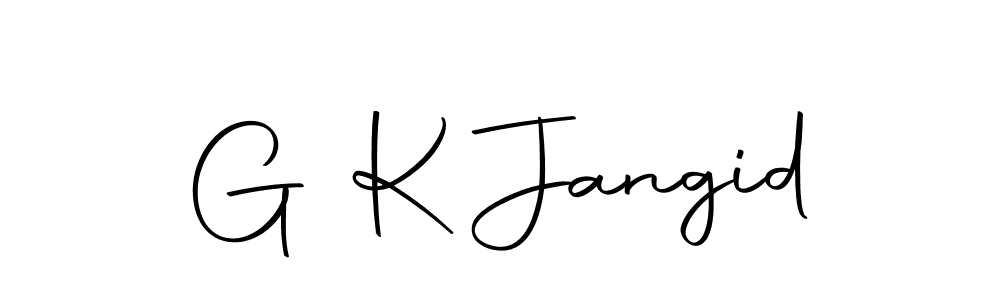 Design your own signature with our free online signature maker. With this signature software, you can create a handwritten (Autography-DOLnW) signature for name G K Jangid. G K Jangid signature style 10 images and pictures png