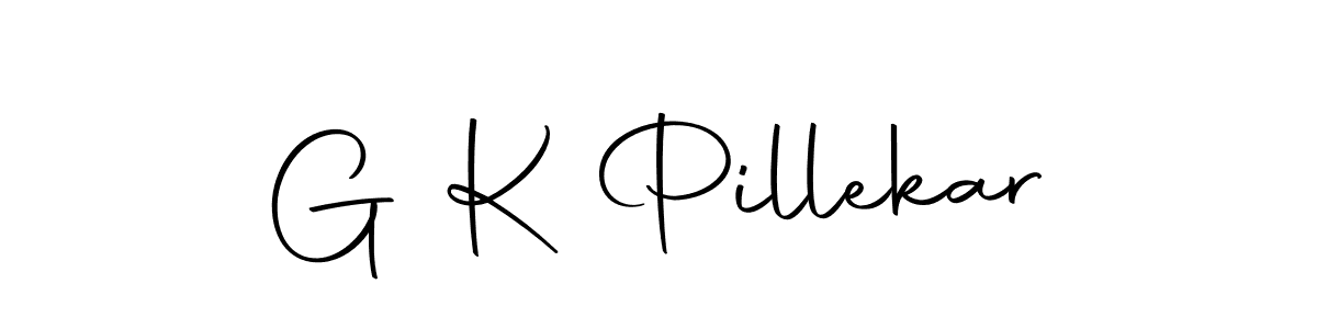 The best way (Autography-DOLnW) to make a short signature is to pick only two or three words in your name. The name G K Pillekar include a total of six letters. For converting this name. G K Pillekar signature style 10 images and pictures png