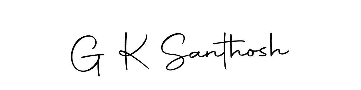 Use a signature maker to create a handwritten signature online. With this signature software, you can design (Autography-DOLnW) your own signature for name G K Santhosh. G K Santhosh signature style 10 images and pictures png