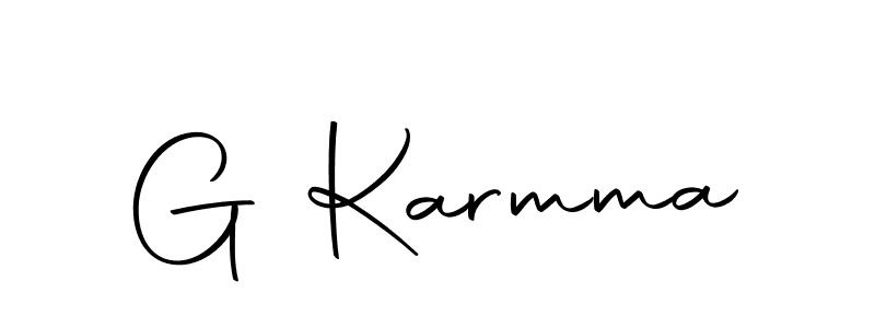 Create a beautiful signature design for name G Karmma. With this signature (Autography-DOLnW) fonts, you can make a handwritten signature for free. G Karmma signature style 10 images and pictures png