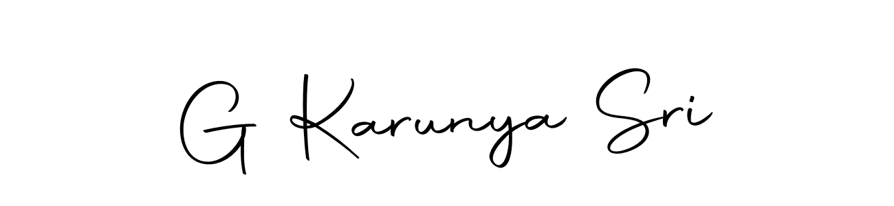 Make a short G Karunya Sri signature style. Manage your documents anywhere anytime using Autography-DOLnW. Create and add eSignatures, submit forms, share and send files easily. G Karunya Sri signature style 10 images and pictures png