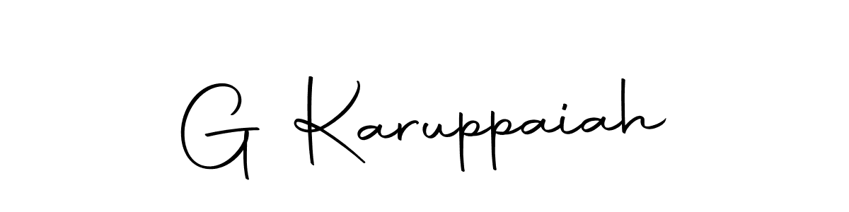 Use a signature maker to create a handwritten signature online. With this signature software, you can design (Autography-DOLnW) your own signature for name G Karuppaiah. G Karuppaiah signature style 10 images and pictures png