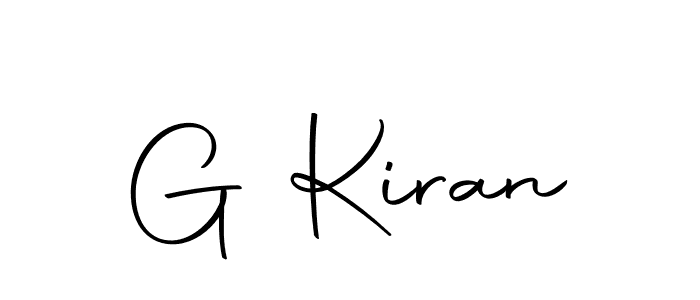 Use a signature maker to create a handwritten signature online. With this signature software, you can design (Autography-DOLnW) your own signature for name G Kiran. G Kiran signature style 10 images and pictures png