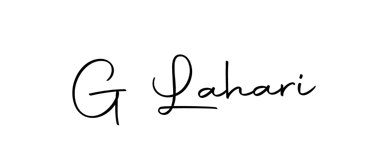 You should practise on your own different ways (Autography-DOLnW) to write your name (G Lahari) in signature. don't let someone else do it for you. G Lahari signature style 10 images and pictures png