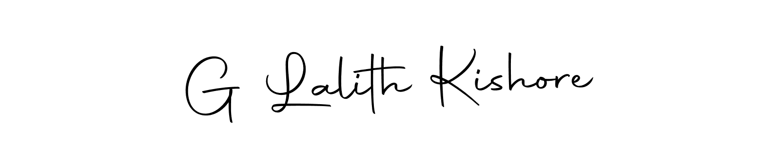 The best way (Autography-DOLnW) to make a short signature is to pick only two or three words in your name. The name G Lalith Kishore include a total of six letters. For converting this name. G Lalith Kishore signature style 10 images and pictures png