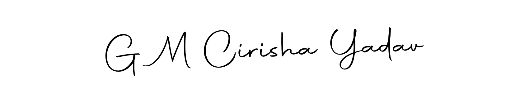 Use a signature maker to create a handwritten signature online. With this signature software, you can design (Autography-DOLnW) your own signature for name G M Cirisha Yadav. G M Cirisha Yadav signature style 10 images and pictures png