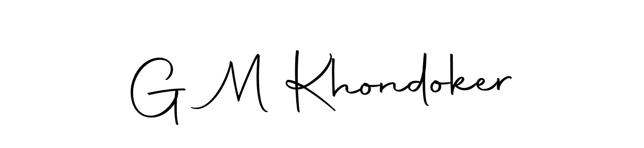 if you are searching for the best signature style for your name G M Khondoker. so please give up your signature search. here we have designed multiple signature styles  using Autography-DOLnW. G M Khondoker signature style 10 images and pictures png