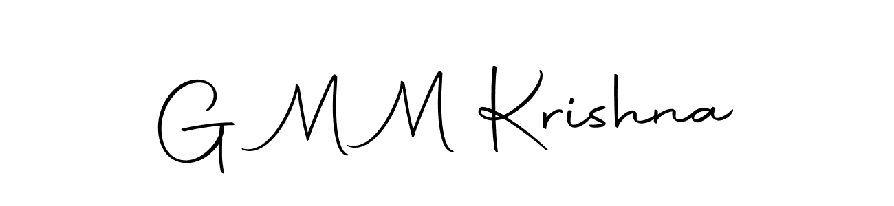 Make a beautiful signature design for name G M M Krishna. With this signature (Autography-DOLnW) style, you can create a handwritten signature for free. G M M Krishna signature style 10 images and pictures png