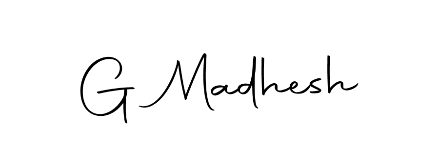 Design your own signature with our free online signature maker. With this signature software, you can create a handwritten (Autography-DOLnW) signature for name G Madhesh. G Madhesh signature style 10 images and pictures png