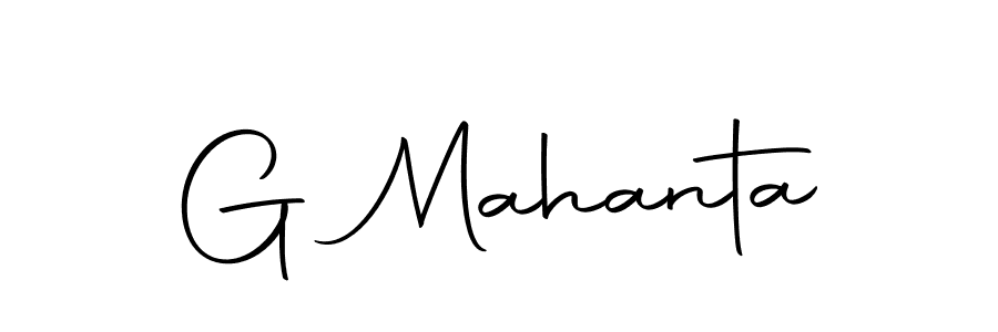How to make G Mahanta name signature. Use Autography-DOLnW style for creating short signs online. This is the latest handwritten sign. G Mahanta signature style 10 images and pictures png