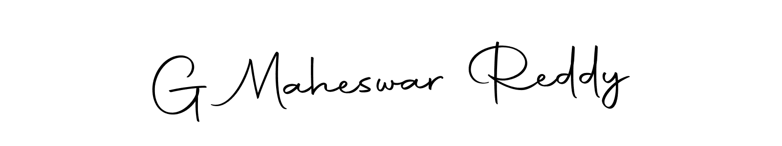 How to make G Maheswar Reddy name signature. Use Autography-DOLnW style for creating short signs online. This is the latest handwritten sign. G Maheswar Reddy signature style 10 images and pictures png
