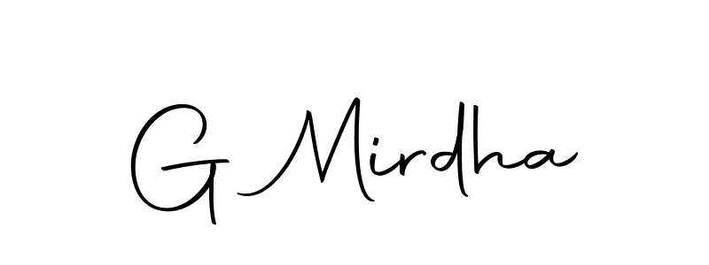 Create a beautiful signature design for name G Mirdha. With this signature (Autography-DOLnW) fonts, you can make a handwritten signature for free. G Mirdha signature style 10 images and pictures png