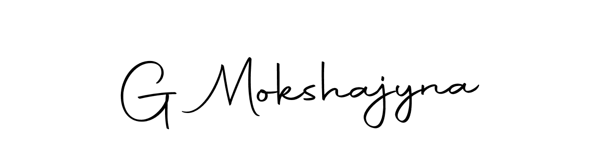 Create a beautiful signature design for name G Mokshajyna. With this signature (Autography-DOLnW) fonts, you can make a handwritten signature for free. G Mokshajyna signature style 10 images and pictures png