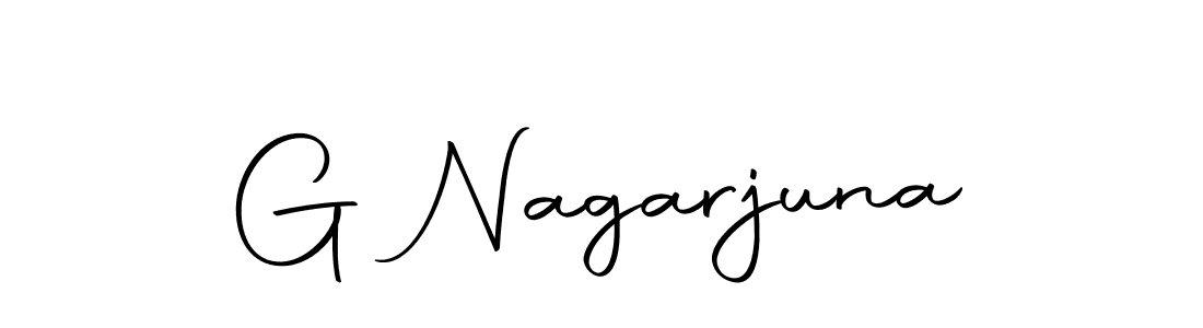 Use a signature maker to create a handwritten signature online. With this signature software, you can design (Autography-DOLnW) your own signature for name G Nagarjuna. G Nagarjuna signature style 10 images and pictures png