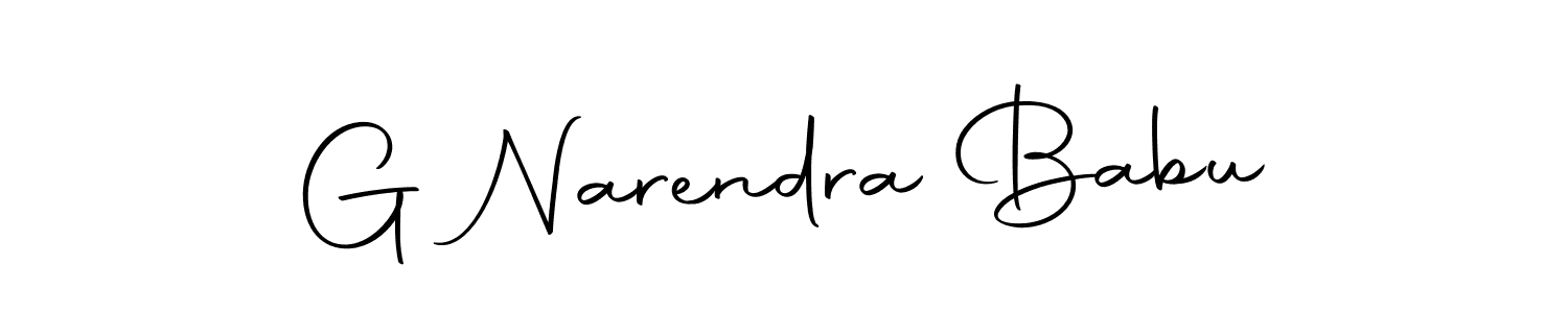 How to make G Narendra Babu name signature. Use Autography-DOLnW style for creating short signs online. This is the latest handwritten sign. G Narendra Babu signature style 10 images and pictures png
