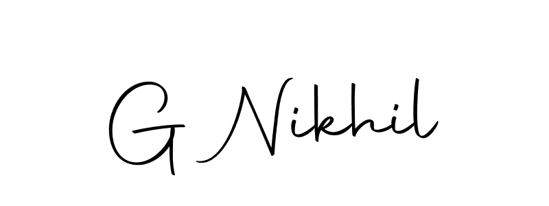 Similarly Autography-DOLnW is the best handwritten signature design. Signature creator online .You can use it as an online autograph creator for name G Nikhil. G Nikhil signature style 10 images and pictures png